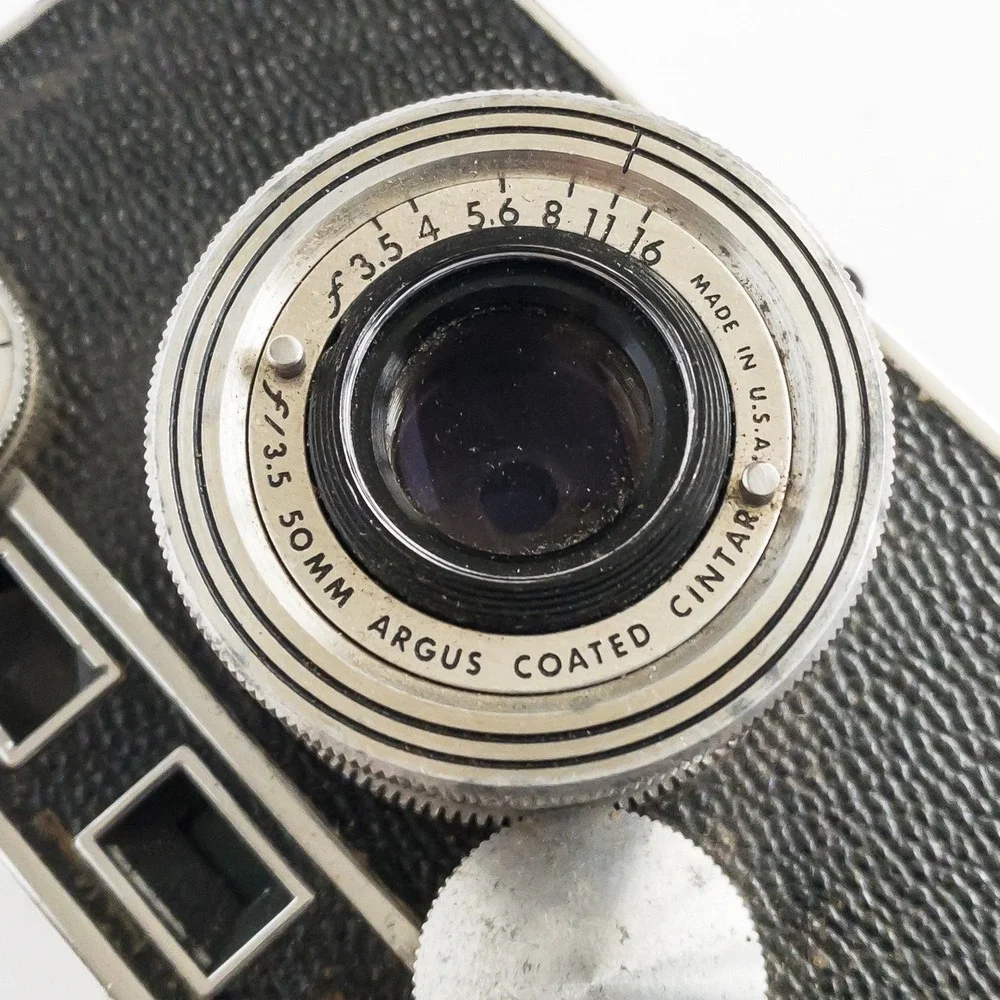 Argus C3 Rangefinder Camera Unisex OS Black 35mm Film 3‎ Lens Kit Metal